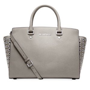 Michael Kors Pearl Silver Selma Satchel